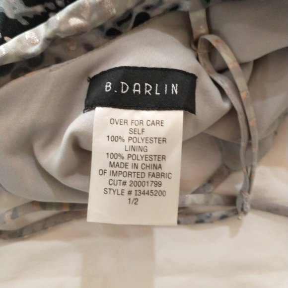 B Darlin dress 1/2 animal print black/grey/pink - Picture 8 of 8